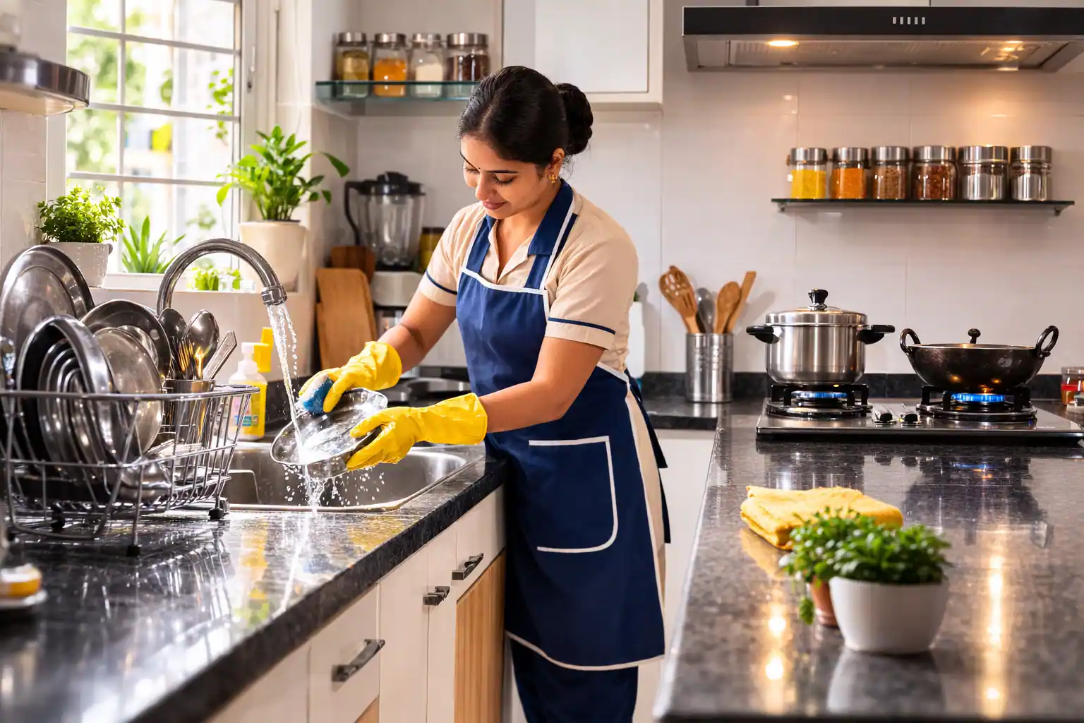 Hourly Maid Service for Kitchen Cleaning in Bangalore — Fixed Price, No Contract
